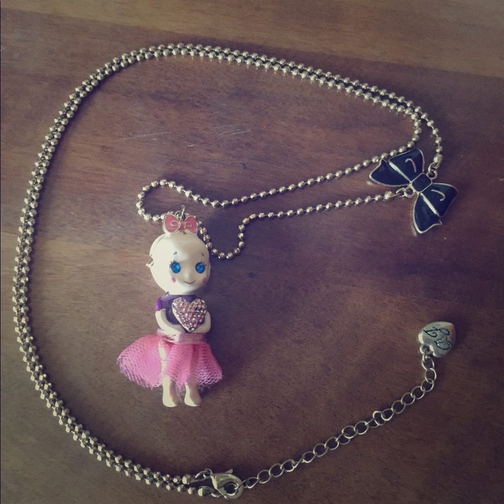 Betsey Johnson Rare Retired Kewpie Doll Necklace